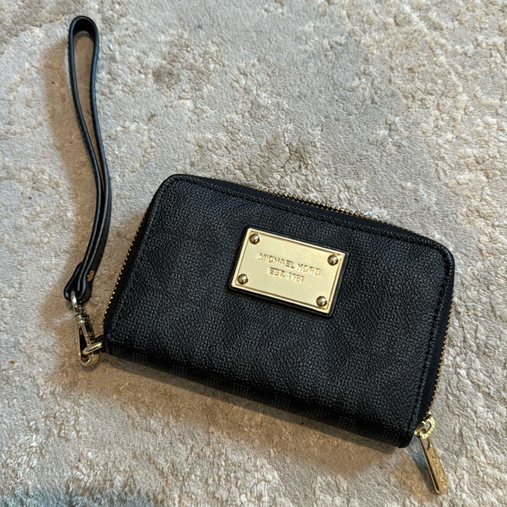 small black MK wallet